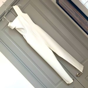 BCBG MAXAZRIA cream white jumpsuit